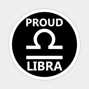 Proud Libra White Magnet